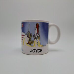 NASA Spaceport USA Shuttle Launch Ceramic Coffee Mug Personalized "Joyce"